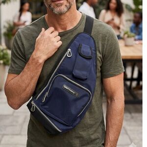 Navy Sling Crossbody Bag for Men - Tactical Everyday Carry